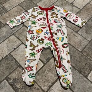 Baby Boy or Girl Mud Pie Christmas Holiday One Piece Footed Sleeper:6-9 Mo *NWOT
